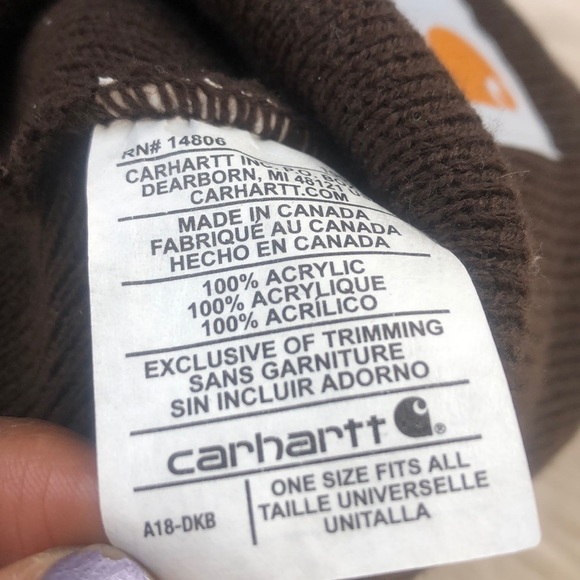 - Carhartt Beanie  brown Hat Brand New with tags - Picture 4 of 4